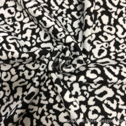 Jacquard 90% polyester 10% spandex stickat tyg